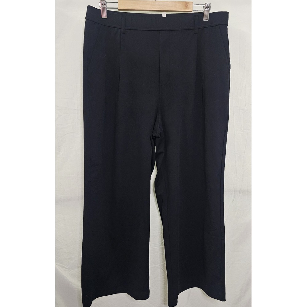 Halara Black Flex Day Stretch High Waisted Pocket Work Flare Pants XL Petite